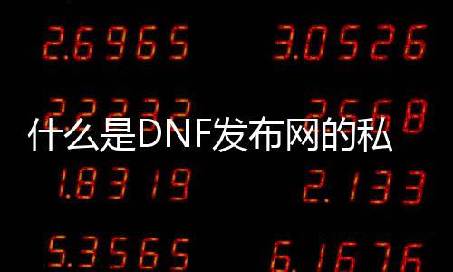 什么是DNF发布网的私服