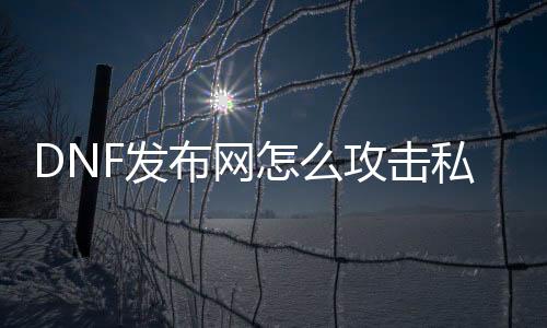 DNF发布网怎么攻击私服ip（DNF发布网攻击键怎么设置）